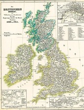 Landkarte BRITANNIEN 1066-1485