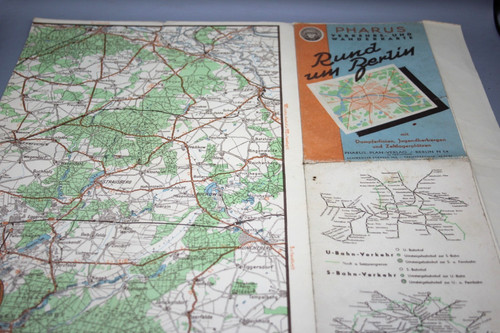 Alte verkehrs wanderkarte - verkehrs-wanderkarte, rund
