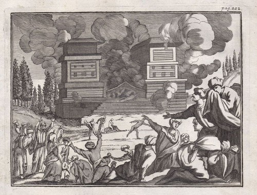 Palestine burning temple