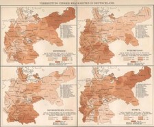 Landkarte. Verbreitung einiger