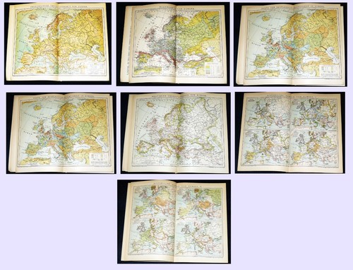 Europa landkarten lithographie - europa,
