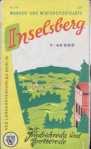 Karte wanderkarte inselsberg - wanderkarte,