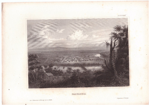 Stahlstich 1840 kaskaskia - stahlstich, um