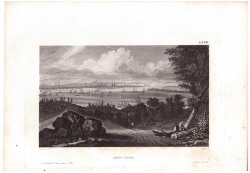 Stahlstich 1840 new york - ,
