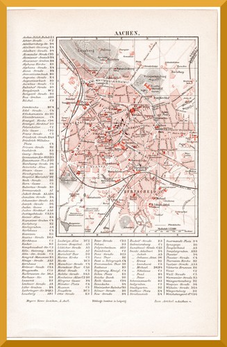 Aachen histor stadtplan von - +histor.,