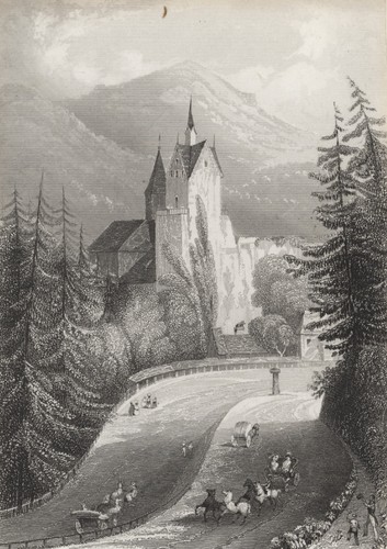Schloss eberstein stahlstich - eberstein,