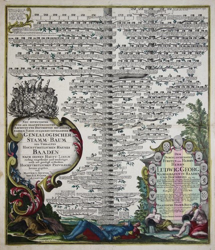 Genealogische karten baden - genealogische,