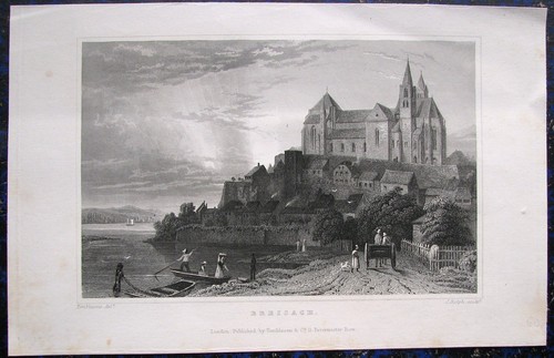 Breisach orig stahlstich - breisach.,