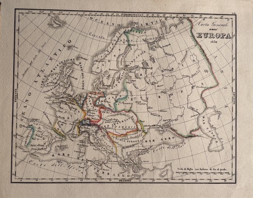 Org landkarte europa 1852 - landkarte,