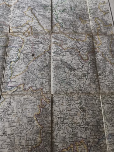 Landkarte 1850 holle leinen - landkarte,