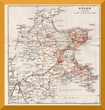 Rügen +original Faltkarte von