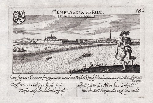 Rüsselsheim hessen engraving - rüsselsheim,