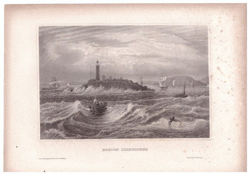 Stahlstich 1840 boston - ,