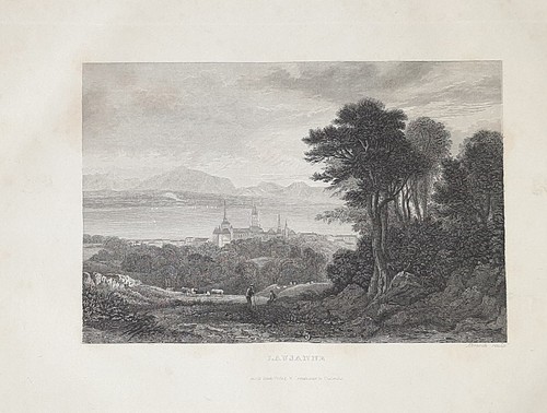 Stahlstich 1836 lausanne - 1836,