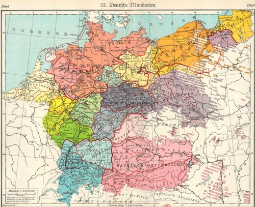 Landkarte deutsche mundarten - landkarte.,