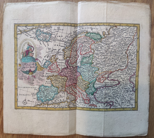 Antike karte europa um - karte:, 1700