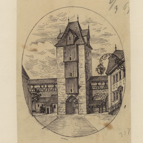 Stadttor stadtansicht bayern - stadttor,